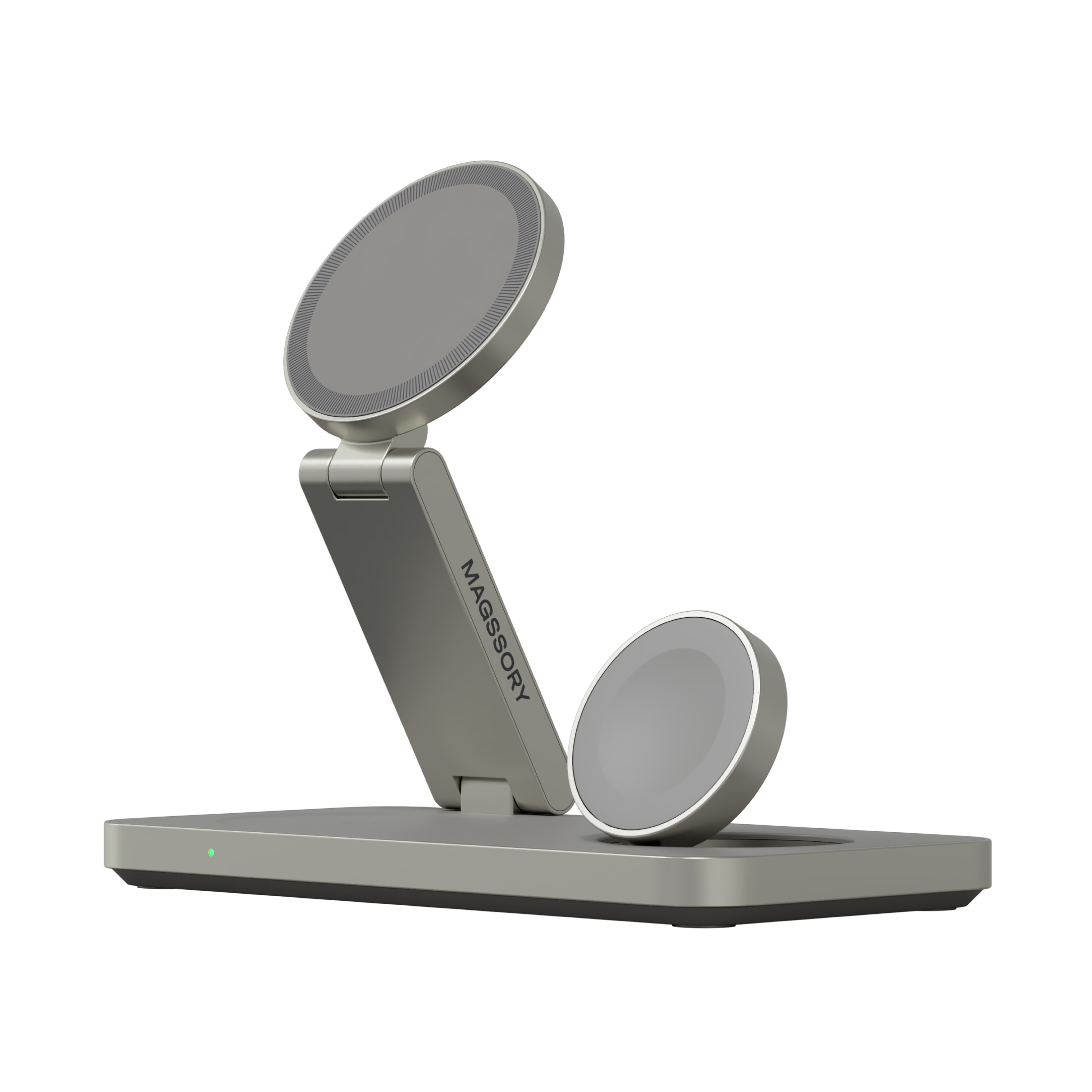 Зарядная станция 3 в 1 Magssory Yoga для Apple Qi2 Titan, Титан — WCH016 t 1